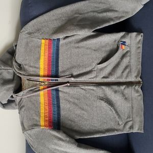 Aviator Nation 5 Stripe Unisex Small Zip Hoodie